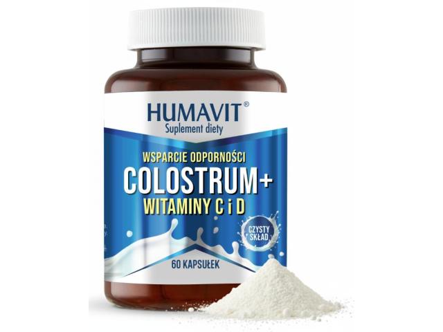 Humavit Colostrum + Witaminy C I D interakcje ulotka kapsułki - 60 kaps.