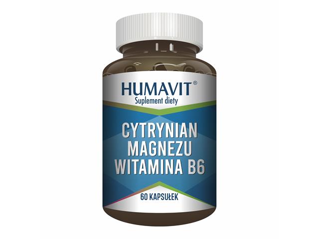 Humavit Cytrynian Magnezu Plus Witamina B6 interakcje ulotka kapsułki  60 kaps.