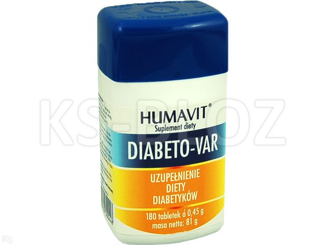 Humavit Diabeto-Var interakcje ulotka tabletki  180 tabl.