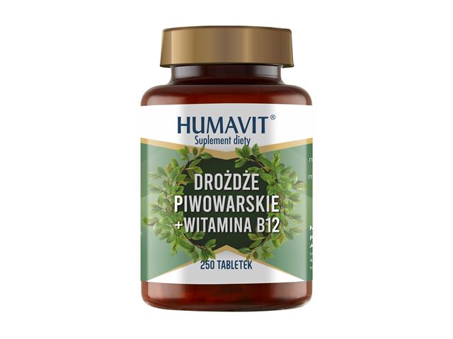 Humavit Drożdże Piwowarskie + Witamina B12 interakcje ulotka tabletki  250 tabl.