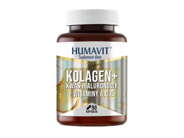 Humavit Kolagen + Kwas Hialuronowy + Witaminy A,C,E interakcje ulotka kapsułki twarde - 60 kaps.