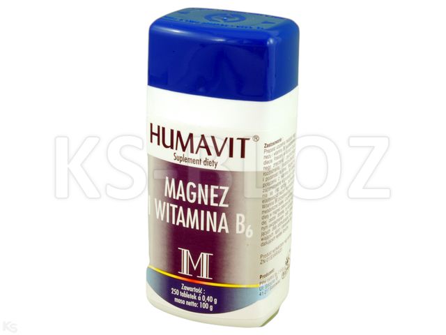 Humavit M Magnez i Witamina B6 interakcje ulotka tabletki - 250 tabl.
