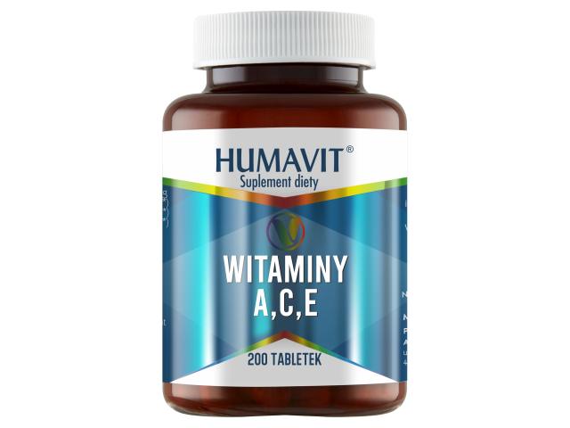 Humavit V Witaminy A,C,E interakcje ulotka tabletki - 200 tabl.