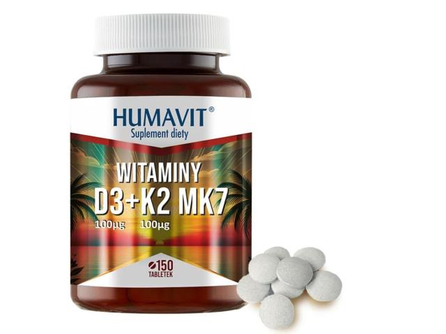 Humavit Witamina D3 K2mk-7 interakcje ulotka tabletki - 150 tabl. (poj.)