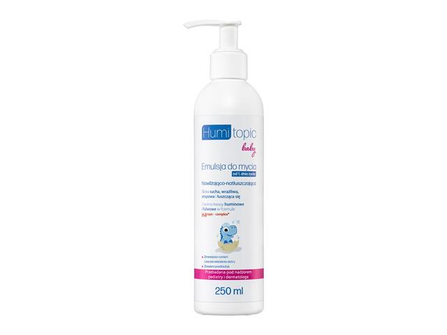 Humitopic Baby Emul. d/myc. sk. głowy i ciał. nawilż.-natł. sk. sucha, wraż., atop. od 1. dnia życia interakcje ulotka emulsja do kąpieli - 250 ml