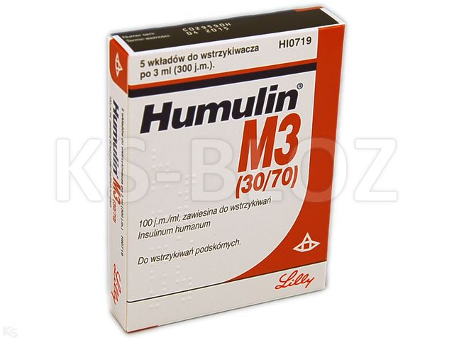 Humulin M3 (30/70) interakcje ulotka zawiesina do wstrzykiwań 100 j.m./ml 5 wkł. po 3 ml
