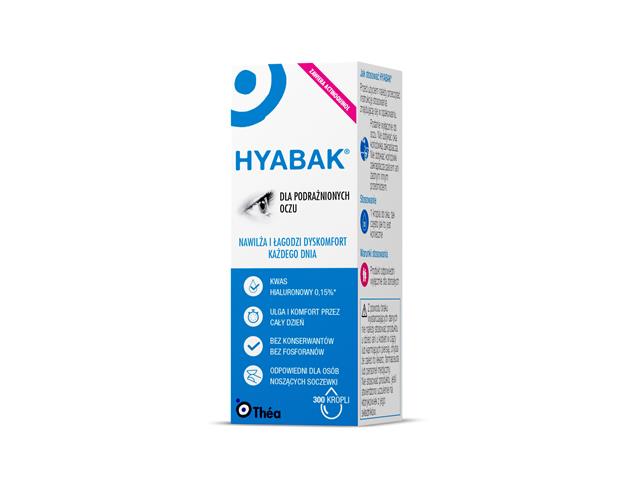 Hyabak Krople do oczu interakcje ulotka   10 ml