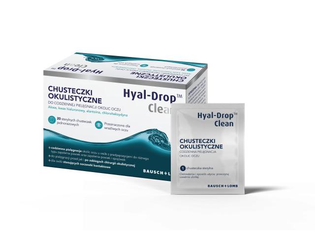 Hyal-Drop Clean interakcje ulotka saszetka  20 sasz.