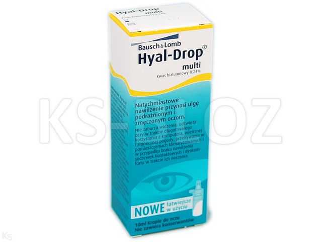 Hyal-Drop Multi Krople do oczu, soczewek nawilżające interakcje ulotka krople do oczu  10 ml