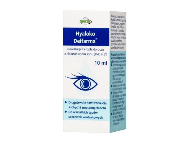 Hyaloko Delfarma interakcje ulotka krople do oczu  10 ml