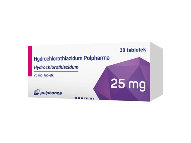 Hydrochlorothiazidum Polpharma interakcje ulotka tabletki 0,025 g 30 tabl.