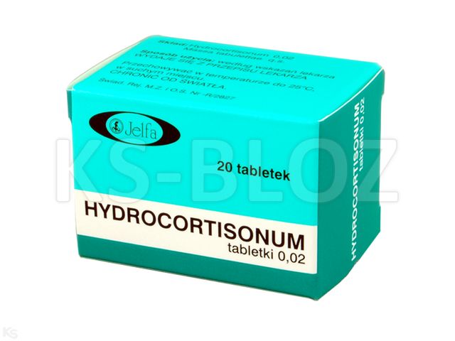 Hydrocortisonum Jelfa interakcje ulotka tabletki 20 mg 20 tabl. | pojemnik