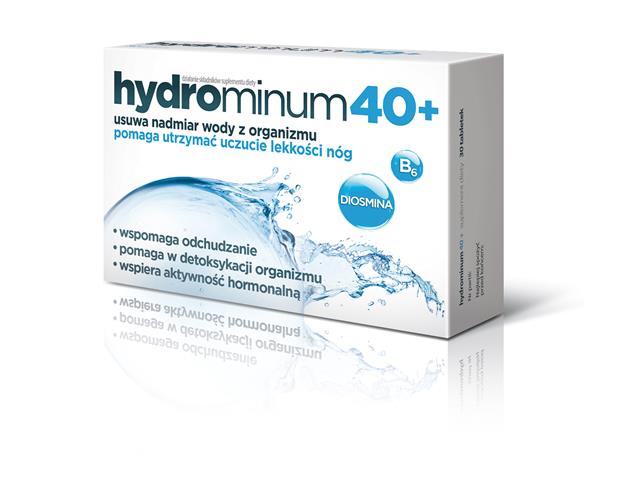 Hydrominum 40+ interakcje ulotka tabletki  30 tabl.