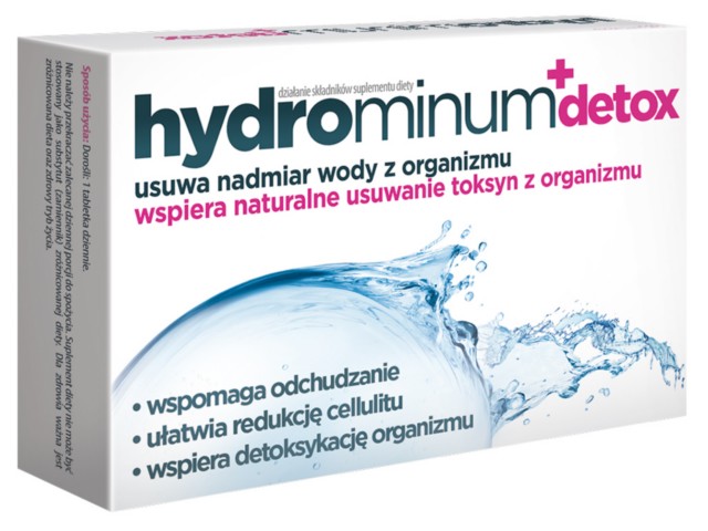 Hydrominum + Detox interakcje ulotka tabletki - 30 tabl.