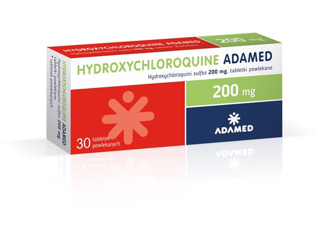 Hydroxychloroquine Adamed interakcje ulotka tabletki powlekane 200 mg 30 tabl.