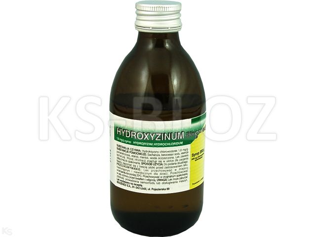 Hydroxyzinum Alvogen interakcje ulotka syrop 1,6 mg/g 250 g (but.)