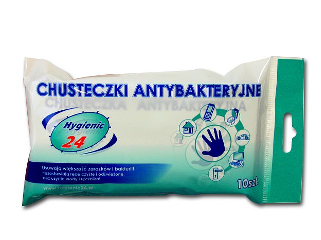Hygienic 24 Chusteczki antybakteryjne interakcje ulotka chusteczka - 10 szt.