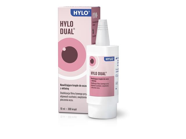 Hylo Dual Krople do oczu nawilżające z ektoiną interakcje ulotka   10 ml