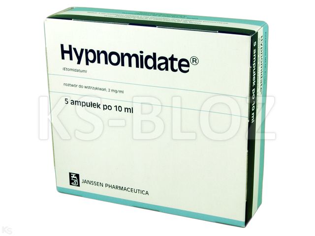 Hypnomidate interakcje ulotka roztwór do wstrzykiwań 2 mg/ml 5 amp. po 10 ml