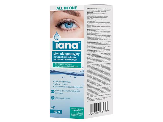 Iana All In One Płyn pielęgnacyjny do soczewek kontaktowych interakcje ulotka płyn - 100 ml