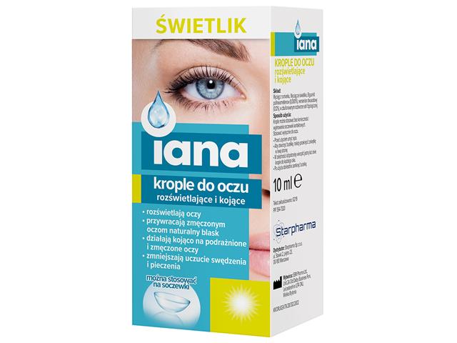 Iana Świetlik Krople do oczu rozświetlające i kojące interakcje ulotka krople do oczu - 10 ml