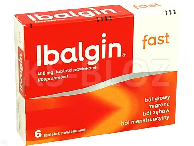 Ibalgin Fast interakcje ulotka tabletki powlekane 400 mg 6 tabl.