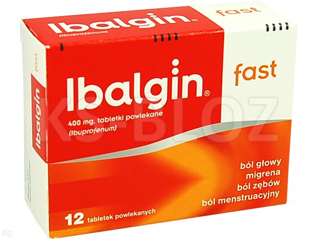 Ibalgin Fast interakcje ulotka tabletki powlekane 400 mg 12 tabl.