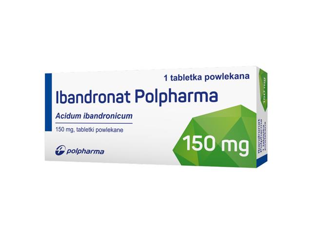 Ibandronat Polpharma interakcje ulotka tabletki powlekane 150 mg 1 tabl.