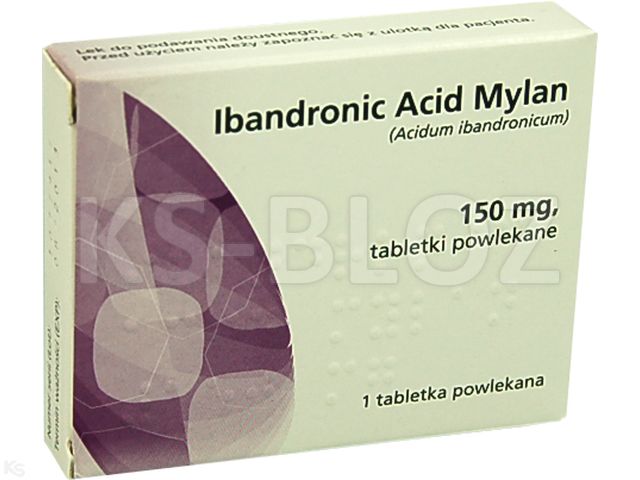 Ibandronic Acid Mylan interakcje ulotka tabletki powlekane 150 mg 1 tabl.