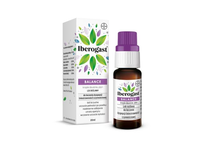 Iberogast Balance interakcje ulotka krople doustne - 20 ml (but.)