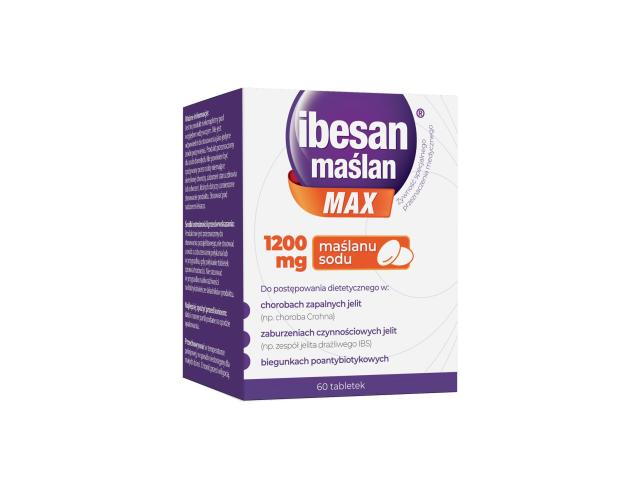Ibesan Maślan Max interakcje ulotka tabletki - 60 tabl.