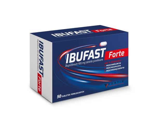 Ibufast Forte interakcje ulotka tabletki powlekane 400 mg 50 tabl.