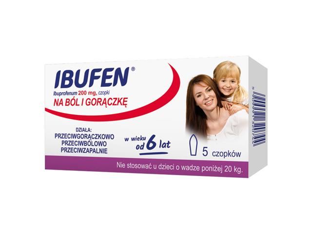 Ibufen interakcje ulotka czopki doodbytnicze 200 mg 5 szt.