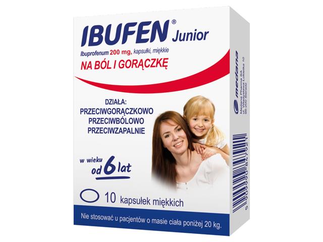 Ibufen Junior interakcje ulotka kaps.miękkie 200 mg 10 kaps.