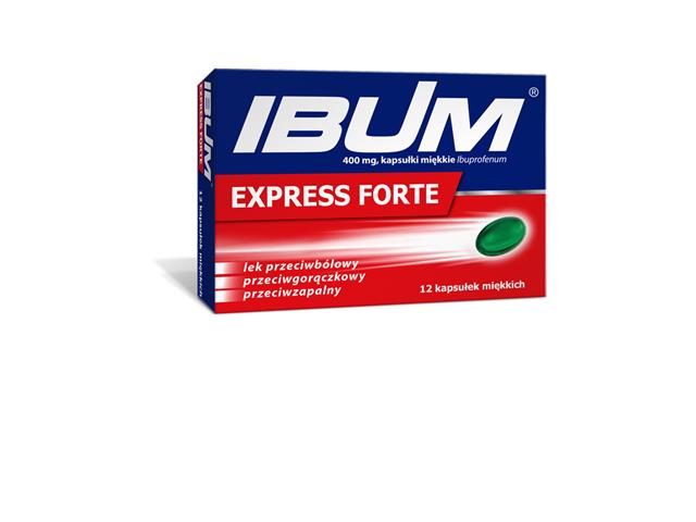 Ibum Express Forte (Ibum Express) interakcje ulotka kapsułki miękkie 400 mg 12 kaps.
