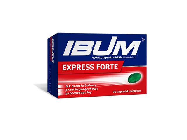 Ibum Express Forte (Ibum Express) interakcje ulotka kapsułki miękkie 400 mg 36 kaps.