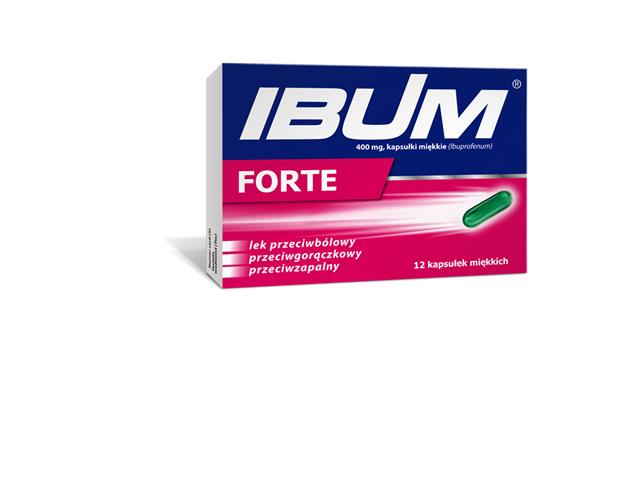 Ibum Forte interakcje ulotka kapsułki miękkie 400 mg 12 kaps. | 1 blist.a 12 szt.