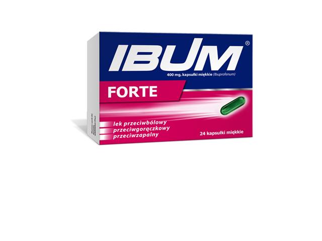Ibum Forte interakcje ulotka kapsułki miękkie 400 mg 24 kaps. | 2 blist.po 12 szt.