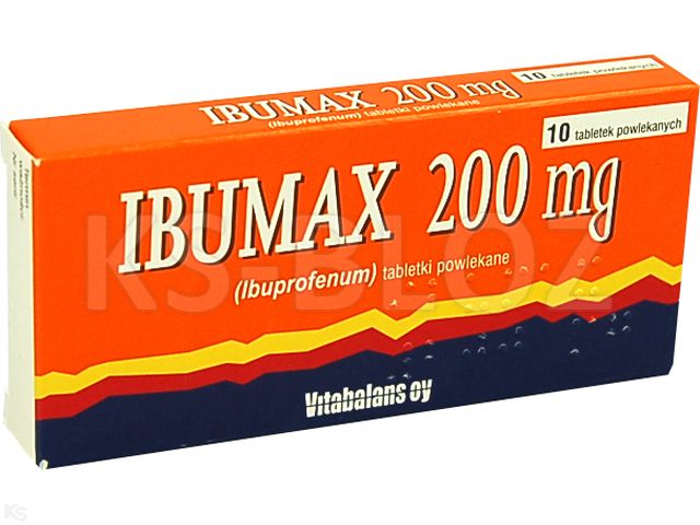 Ibumax 200 mg interakcje ulotka tabletki powlekane 200 mg 10 tabl.