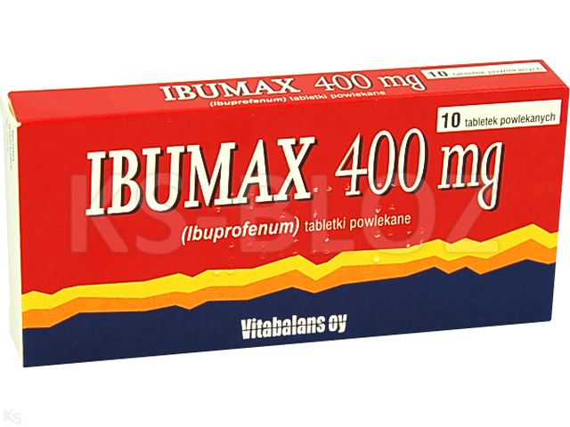 Ibumax 400 mg interakcje ulotka tabletki powlekane 400 mg 10 tabl.