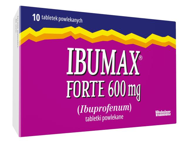 Ibumax Forte 600 mg interakcje ulotka tabletki powlekane 600 mg 10 tabl. (blist.)