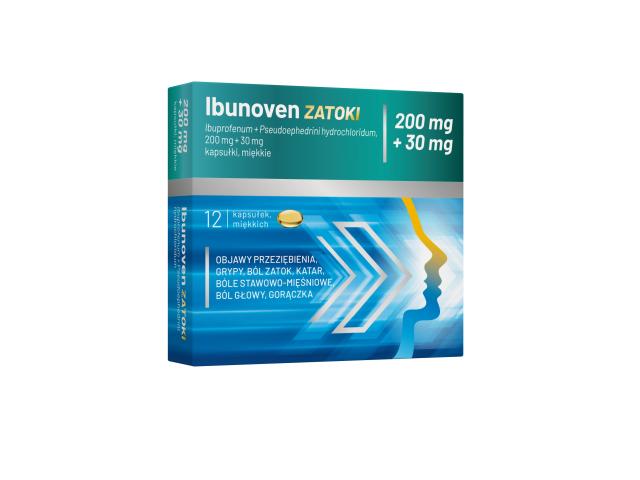 Ibunoven Zatoki interakcje ulotka kapsułki miękkie 200mg+30mg 12 kaps.