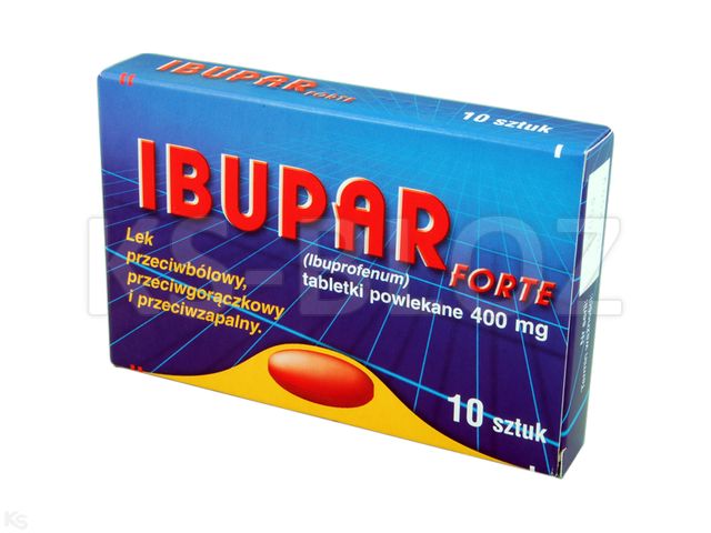 Ibupar Forte interakcje ulotka tabletki powlekane 400 mg 10 tabl.