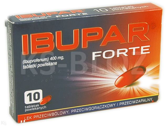 Ibupar Forte interakcje ulotka tabletki powlekane 400 mg 10 tabl. | blister