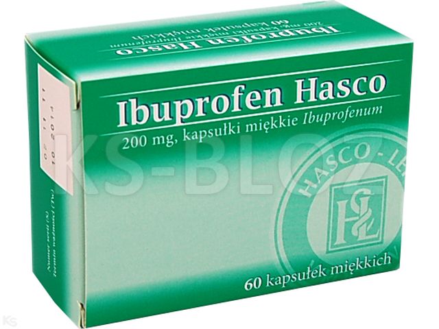 Ibuprofen Hasco interakcje ulotka kapsułki miękkie 200 mg 60 kaps.