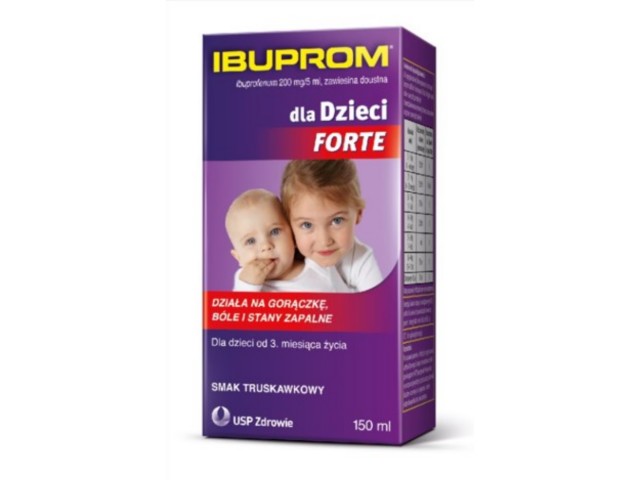 Ibuprom Dla Dzieci Forte interakcje ulotka zawiesina doustna 200 mg/5ml 150 ml