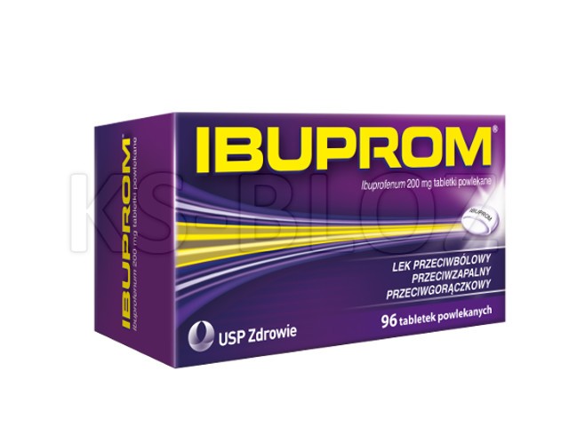 Ibuprom interakcje ulotka tabletki powlekane 200 mg 96 tabl. (but.)