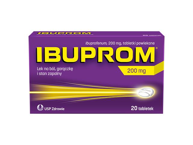 Ibuprom interakcje ulotka tabletki powlekane 200 mg 20 tabl.