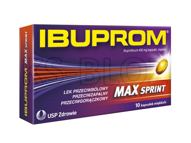 Ibuprom Max Sprint interakcje ulotka kapsułki miękkie 400 mg 10 kaps.