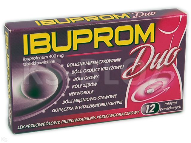 Ibuprom Rr interakcje ulotka tabletki powlekane 400 mg 12 tabl. (1 blist. po 12 tabl.)